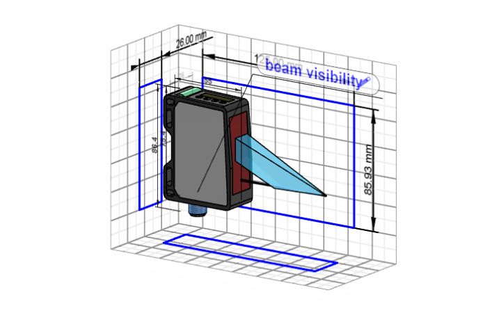 OM70-P0070.HH0048.VI 测距传感器的3D模型图